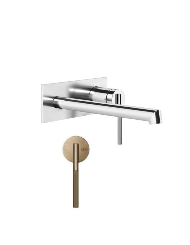 Miscelatore a parete gessi serie Ingranaggio bocca corta cod.63589 esterna cod.63397 incass - Kallea