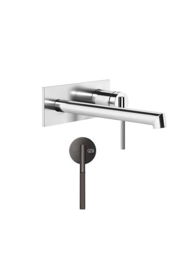 Miscelatore a parete gessi serie Ingranaggio bocca corta cod.63589 esterna cod.63397 incass - Kallea