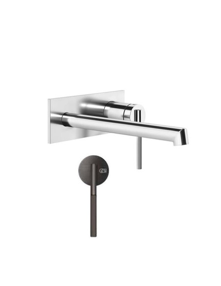 Miscelatore a parete gessi serie Ingranaggio bocca corta cod.63589 esterna cod.63397 incass - Kallea