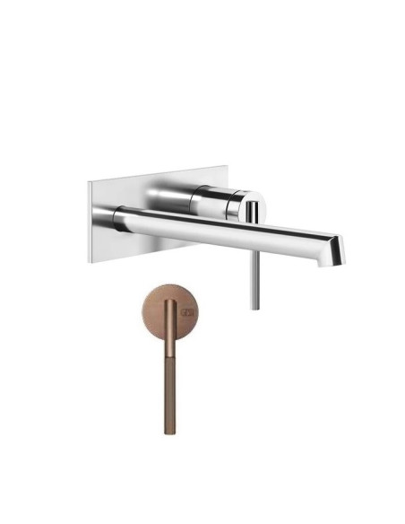 Miscelatore a parete gessi serie Ingranaggio bocca corta cod.63589 esterna cod.63397 incass - Kallea