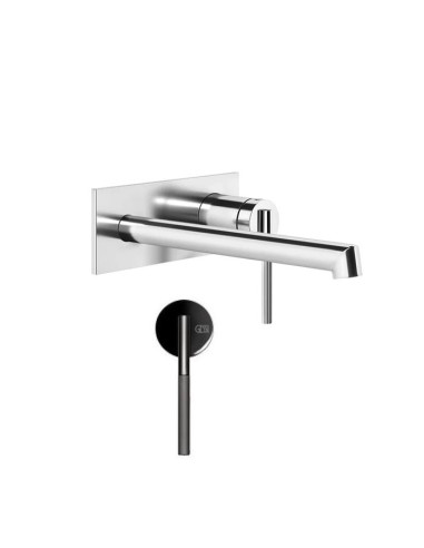 Miscelatore a parete gessi serie Ingranaggio bocca corta cod.63589 esterna cod.63397 incass - Kallea