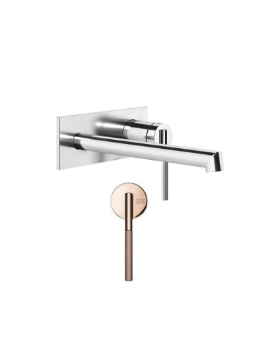 Miscelatore a parete gessi serie Ingranaggio bocca corta cod.63589 esterna cod.63397 incass - Kallea