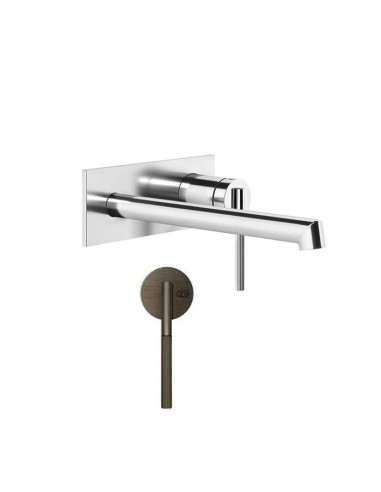 Miscelatore a parete gessi serie Ingranaggio bocca corta cod.63589 esterna cod.63397 incass - Kallea
