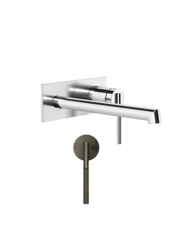 Miscelatore a parete gessi serie Ingranaggio bocca corta cod.63589 esterna cod.63397 incass - Kallea