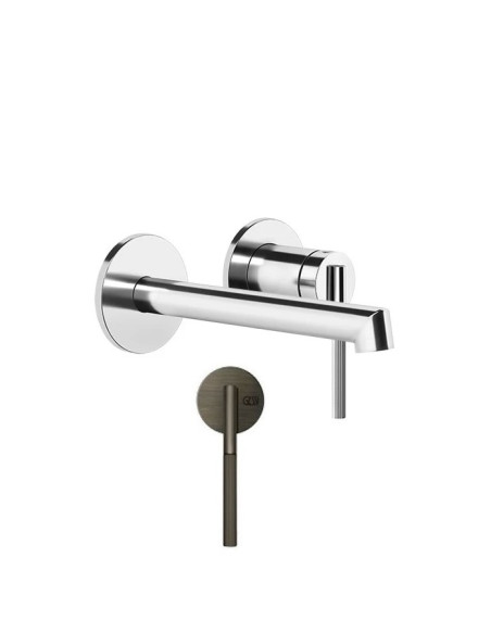 Miscelatore a parete gessi serie Ingranaggio bocca corta cod.63581 esterna cod.63397 incasso - Kallea