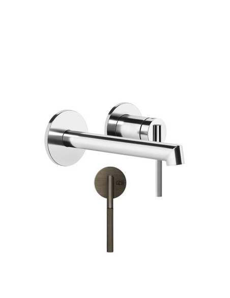 Miscelatore a parete gessi serie Ingranaggio bocca corta cod.63581 esterna cod.63397 incasso - Kallea