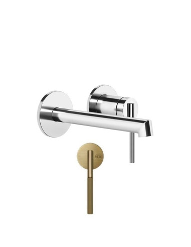 Miscelatore a parete gessi serie Ingranaggio bocca corta cod.63581 esterna cod.63397 incasso - Kallea