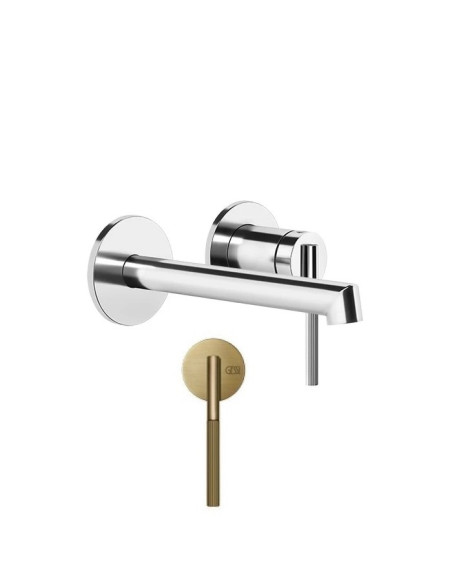 Miscelatore a parete gessi serie Ingranaggio bocca corta cod.63581 esterna cod.63397 incasso - Kallea