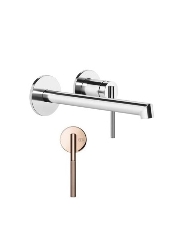 Miscelatore a parete Gessi serie Ingranaggio bocca lunga cod.63583 esterna cod.63397 incasso - Kallea