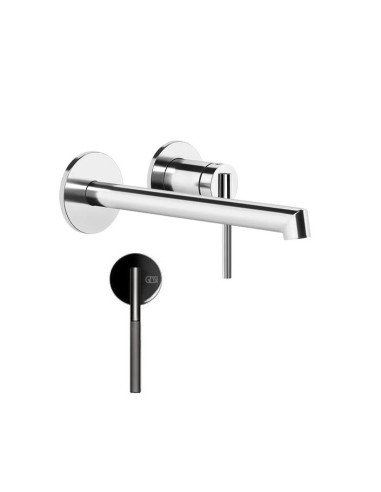Miscelatore a parete Gessi serie Ingranaggio bocca lunga cod.63583 esterna cod.63397 incasso - Kallea