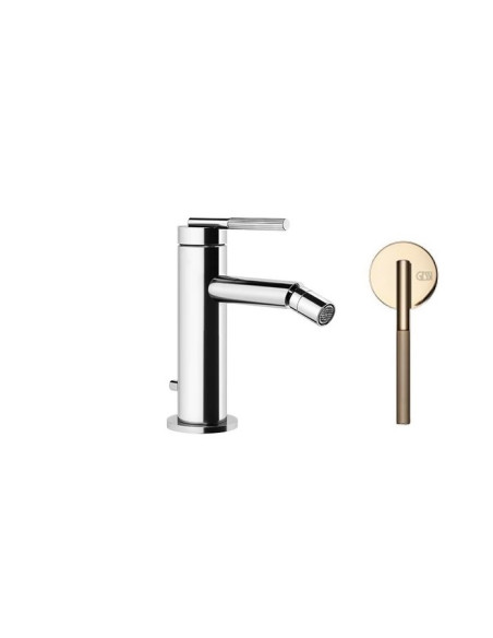 Miscelatore Gessi bidet serie Ingranaggio cod.63507 con scarico e flessibili di collegamento - Kallea