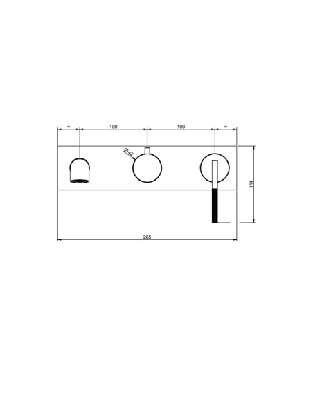 Miscelatore a parete vasca Gessi serie Ingranaggio cod.63541-54139 con parte incasso 2 vie - Kallea