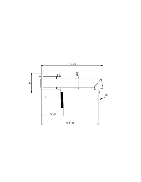 Miscelatore a parete vasca Gessi serie Ingranaggio cod.63541-54139 con parte incasso 2 vie - Kallea