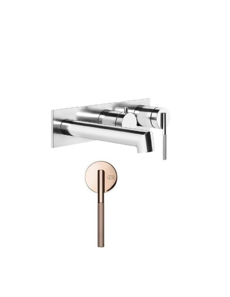 Miscelatore a parete vasca Gessi serie Ingranaggio cod.63541-54139 con parte incasso 2 vie - Kallea