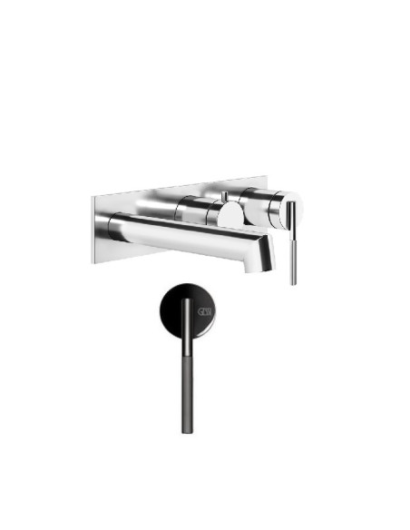 Miscelatore a parete vasca Gessi serie Ingranaggio cod.63541-54139 con parte incasso 2 vie - Kallea