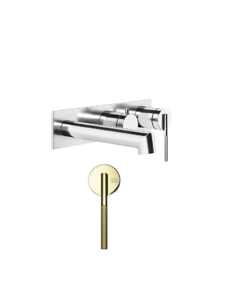 Miscelatore a parete vasca Gessi serie Ingranaggio cod.63541-54139 con parte incasso 2 vie - Kallea