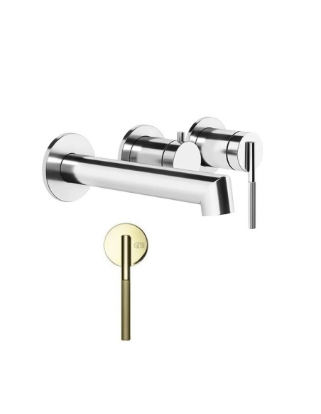 Miscelatore a parete vasca Gessi serie Ingranaggio cod.63542-54139 con parte incasso 2 vie - Kallea
