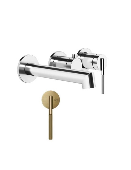 Miscelatore a parete vasca Gessi serie Ingranaggio cod.63542-54139 con parte incasso 2 vie - Kallea