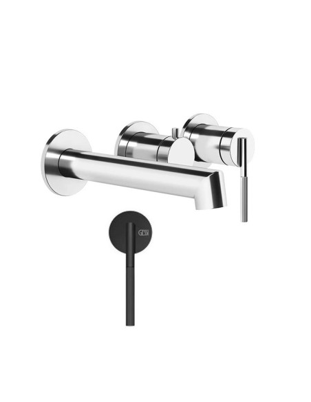 Miscelatore a parete vasca Gessi serie Ingranaggio cod.63542-54139 con parte incasso 2 vie - Kallea