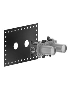 Miscelatore a parete Gessi serie Ingranaggio doccia cod.63580 esterna cod.54073 incasso 2 vie - Kallea 2