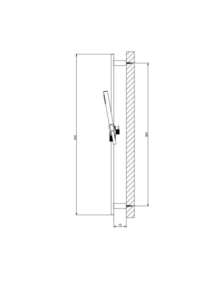 Asta Saliscendi Gessi serie Ingranaggio cod.63584 doccetta anticalcare flessibile 1,50 m - Kallea