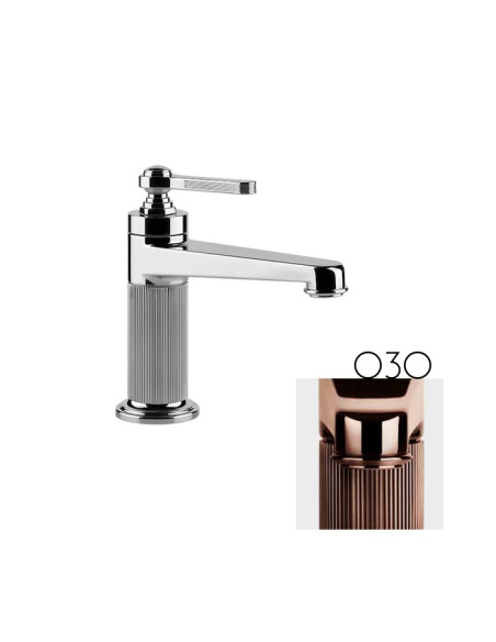 Miscelatore lavabo Gessi serie Venti20 cod.65001 con scarico e flessibili di collegamento - Kallea