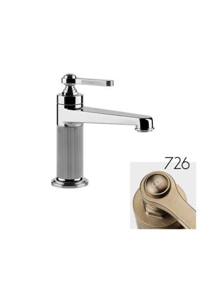 Miscelatore lavabo Gessi serie Venti20 cod.65001 con scarico e flessibili di collegamento - Kallea