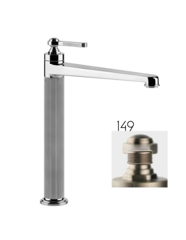 Miscelatore Lavabo alto Gessi serie venti20 bocca lunga cod.65004 senza scarico con flessibili di collegamento - Kallea