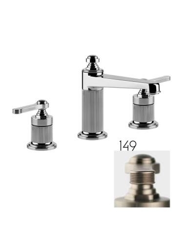 Miscelatore medio Lavabo Gessi serie Venti20 3 fori cod.65012 Medio con scarico e flessibili di collegamento - Kallea