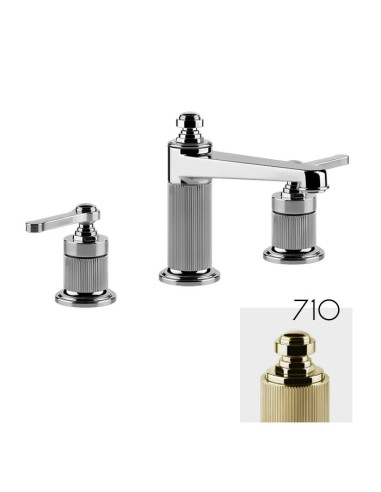 Miscelatore medio Lavabo Gessi serie Venti20 3 fori cod.65012 Medio con scarico e flessibili di collegamento - Kallea