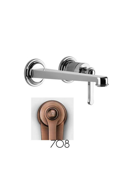 Miscelatore Gessi a incasso per lavabo canna lunga serie Venti20 cod.65088 esterna cod:63397 parte incasso senza scarico - Ka...