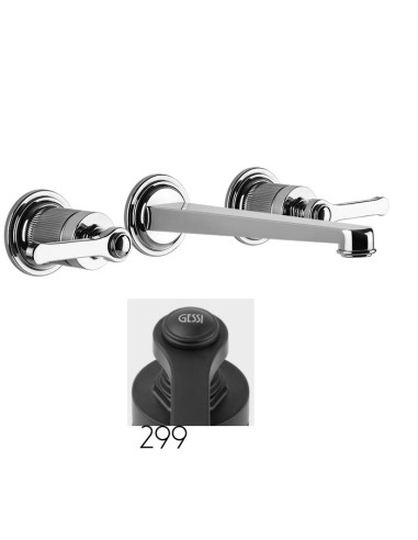 Gruppo Lavabo a parete Gessi serie Venti20 cod.65091 parte esterna cod.45089 parte incasso senza scarico - Kallea