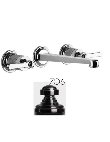 Gruppo Lavabo a parete Gessi serie Venti20 cod.65091 parte esterna cod.45089 parte incasso senza scarico - Kallea