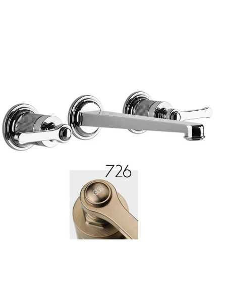 Gruppo Lavabo a parete Gessi serie Venti20 cod.65091 parte esterna cod.45089 parte incasso senza scarico - Kallea