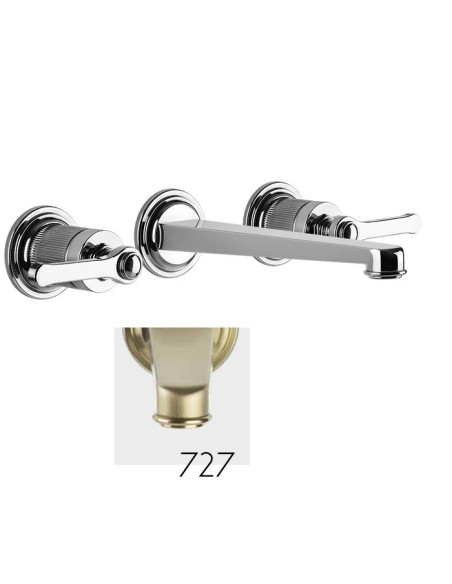 Gruppo Lavabo a parete Gessi serie Venti20 cod.65091 parte esterna cod.45089 parte incasso senza scarico - Kallea