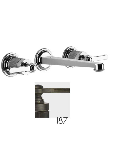 Gruppo Lavabo a parete Gessi serie Venti20 cod.65091 parte esterna cod.45089 parte incasso senza scarico - Kallea