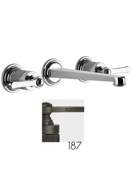 Gruppo Lavabo a parete Gessi serie Venti20 cod.65091 parte esterna cod.45089 parte incasso senza scarico - Kallea