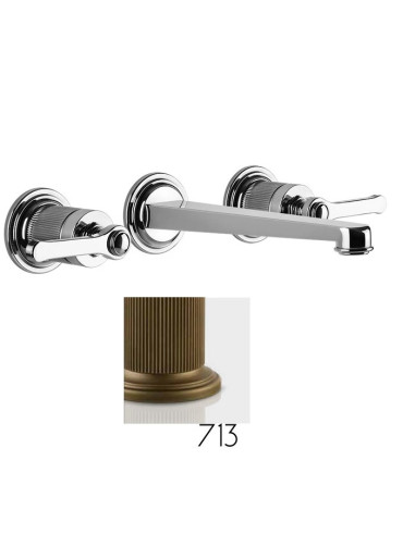 Gruppo Lavabo a parete Gessi serie Venti20 cod.65091 parte esterna cod.45089 parte incasso senza scarico - Kallea