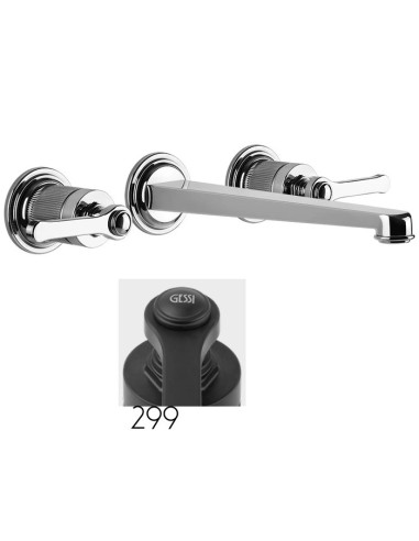 Gruppo Lavabo a parete bocca lunga Gessi serie Venti20 cod.65090 parte esterna cod.45089 parte incasso - Kallea