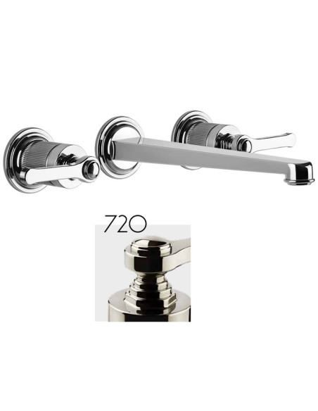 Gruppo Lavabo a parete bocca lunga Gessi serie Venti20 cod.65090 parte esterna cod.45089 parte incasso - Kallea