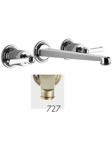 Gruppo Lavabo a parete bocca lunga Gessi serie Venti20 cod.65090 parte esterna cod.45089 parte incasso - Kallea