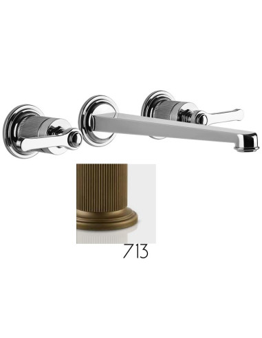 Gruppo Lavabo a parete bocca lunga Gessi serie Venti20 cod.65090 parte esterna cod.45089 parte incasso - Kallea