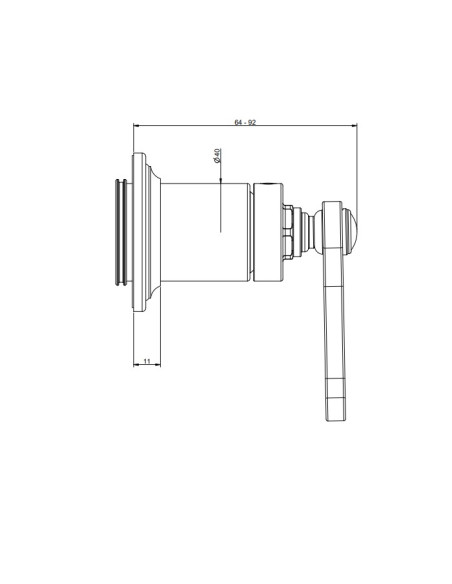 Comando Remoto lavabo/doccia Gessi serie Venti20 bocca lunga cod.65109 esterna cod.63412 incasso 1 via - Kallea