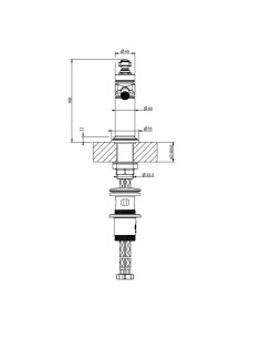 Miscelatore Gessi bidet serie Venti20 cod.65007 con scarico e flessibili di collegamento - Kallea 2