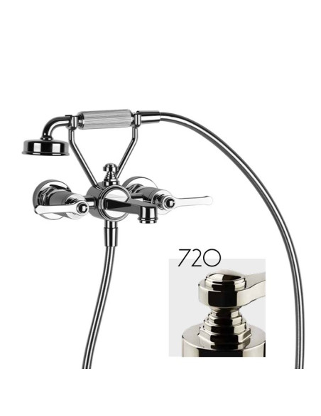 Gruppo vasca a parete parte esterna Gessi serie Venti20 cod.65113 con deviatore e flessibile 1,50m e doccetta anticalcare con...