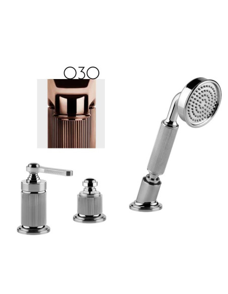 Gruppo Vasca Gessi serie Venti20 3 fori cod.65043 deviatore flessibile 1,50 m e doccetta anticalcare - Kallea