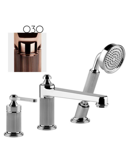 Gruppo Vasca Gessi serie Venti20 3 fori cod.65037 deviatore flessibile 1,50 m e doccetta anticalcare - Kallea