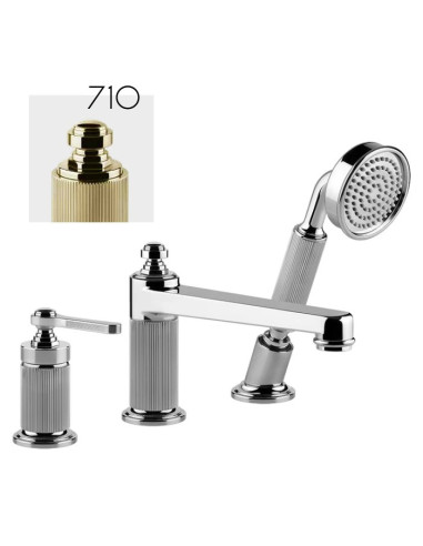 Gruppo Vasca Gessi serie Venti20 3 fori cod.65037 deviatore flessibile 1,50 m e doccetta anticalcare - Kallea