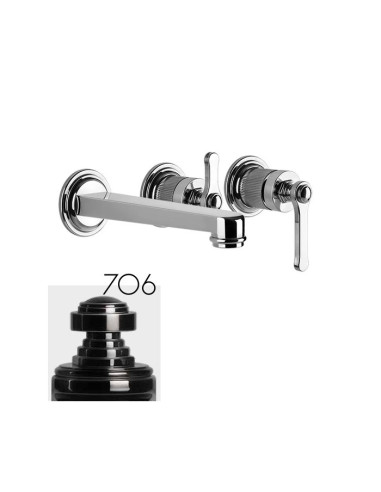 Miscelatore a parete vasca Gessi serie Venti20 esterna cod.65042 incasso cod.54139 con parte incasso 2 vie - Kallea