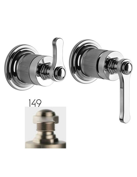 Miscelatore a parete Gessi serie Venti20 con deviatore lavabo/doccia cod.65038 esterna cod.54073 incasso 2 vie - Kallea
